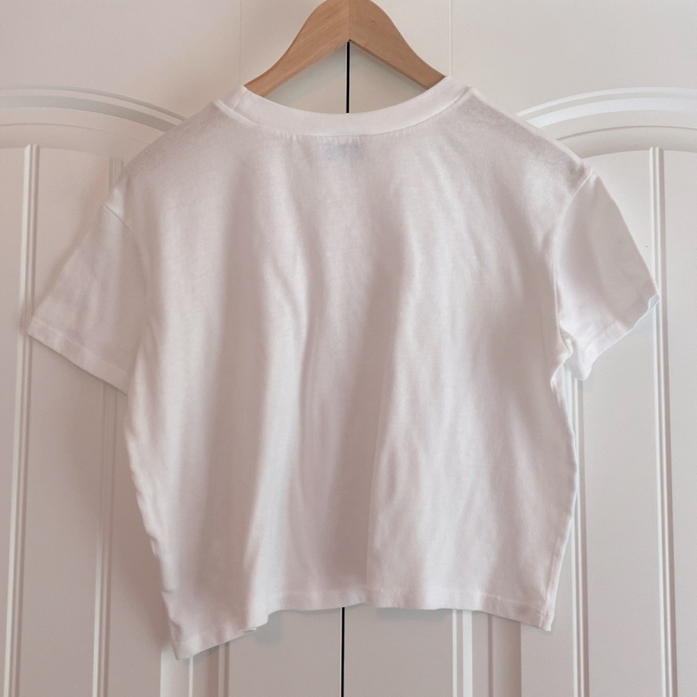 KOCH Women's Dannie Tee T Shirt Top White Cropped Size M - Picture 7 of 10